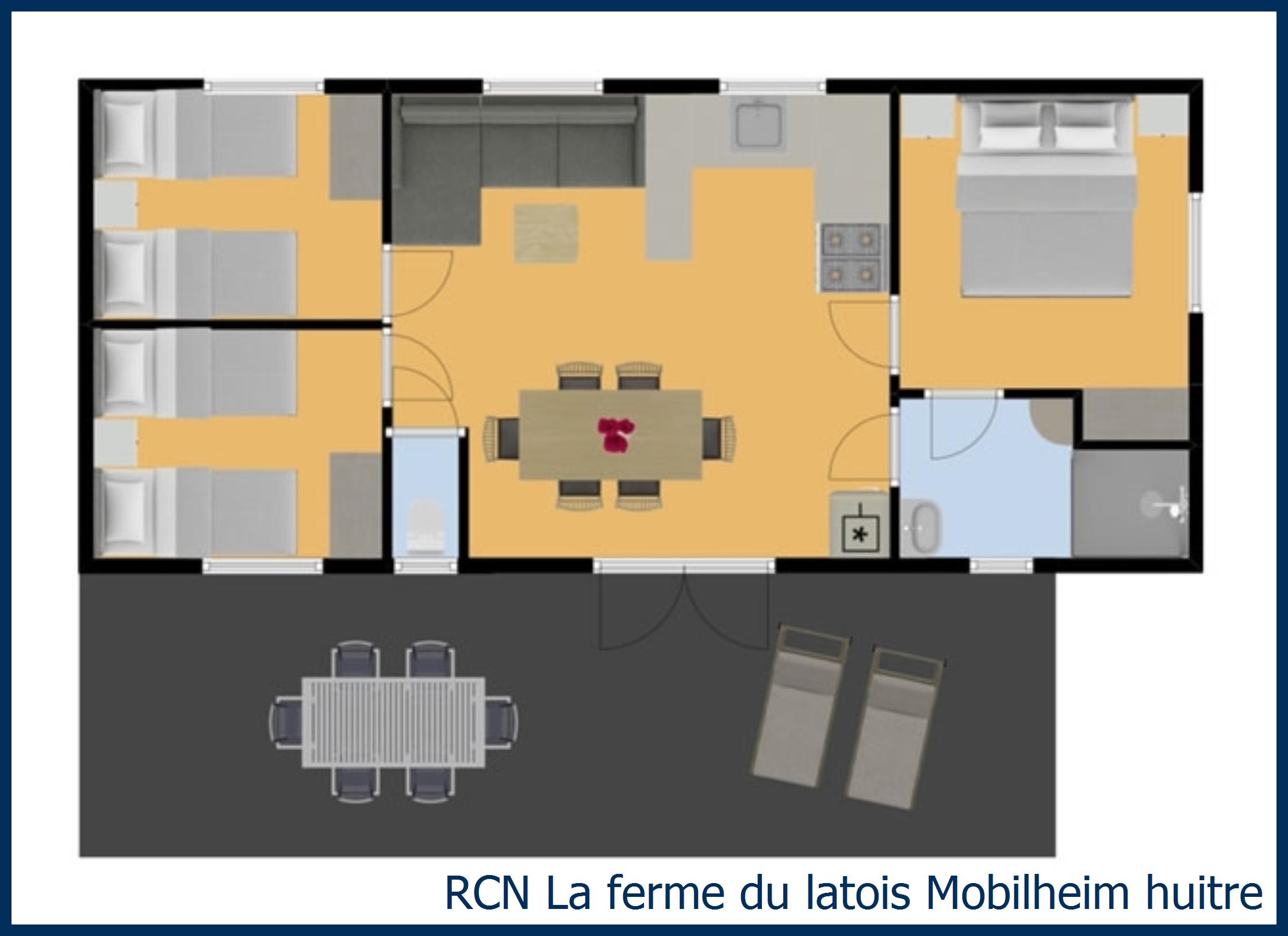 Kindermobilheim Mobilheim huitre in La Ferme du Latois