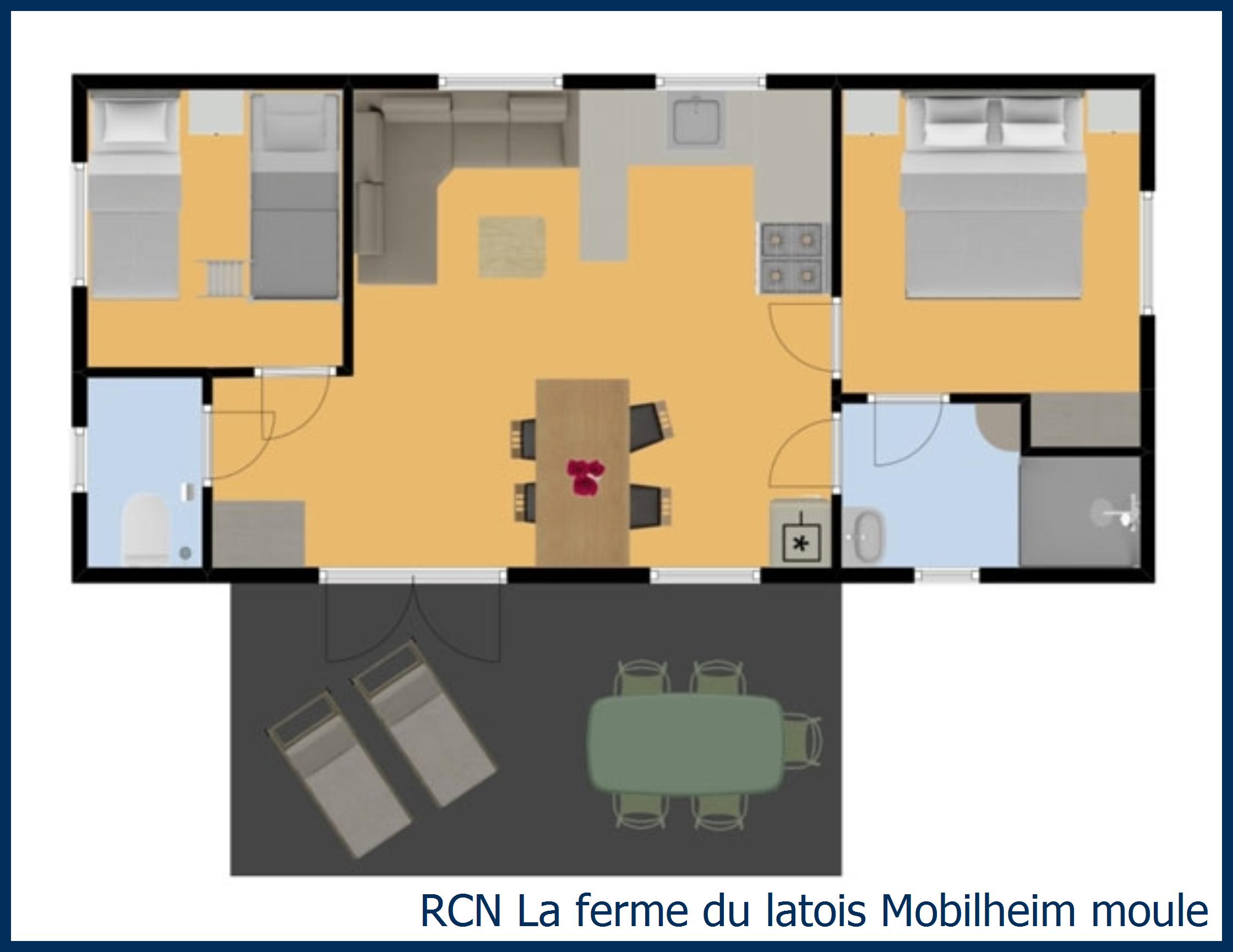 Kindermobilheim Mobilheim moule in La Ferme du Latois