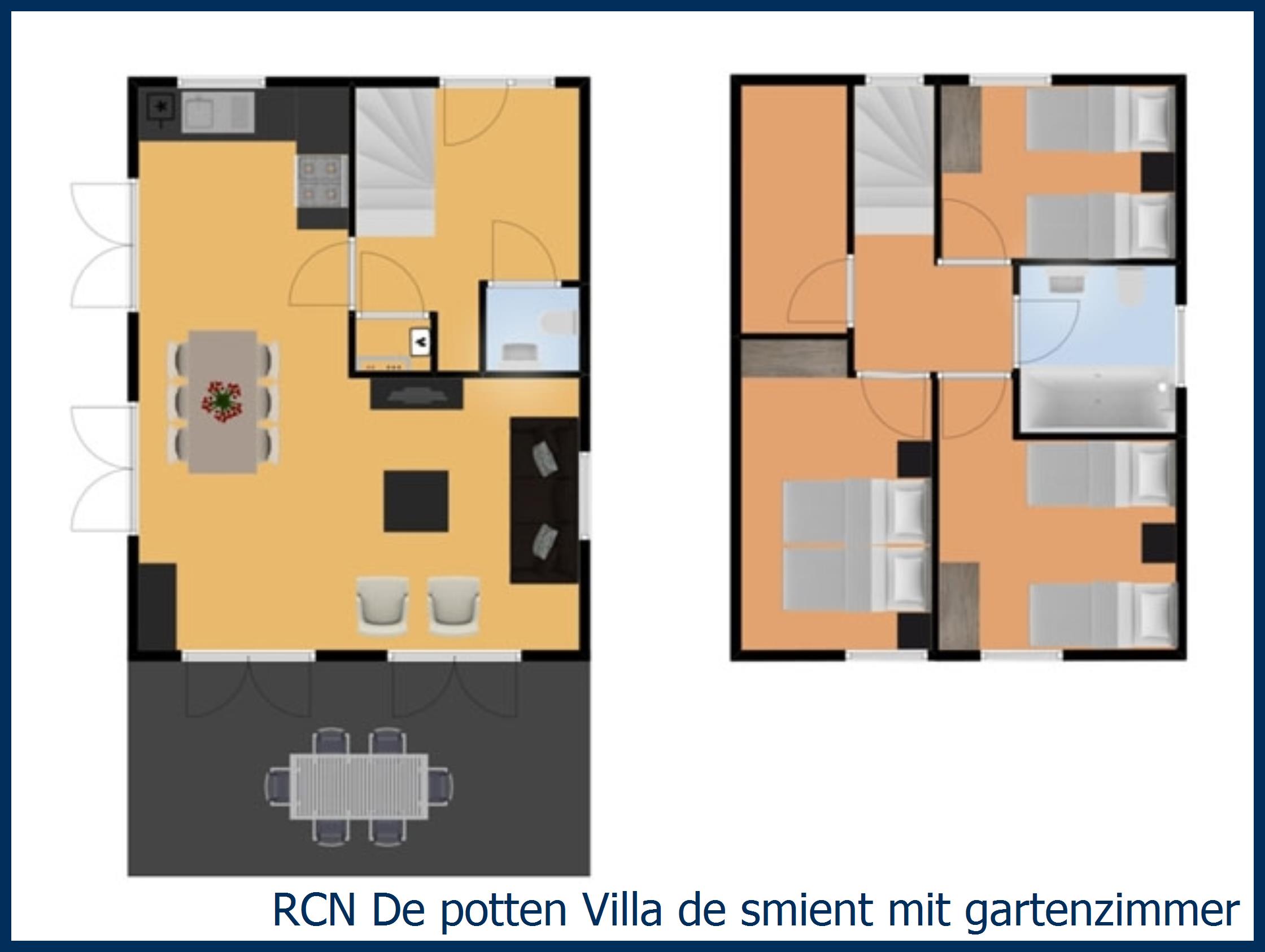 Ferienhaus Villa de smient mit gartenzimmer in De Potten