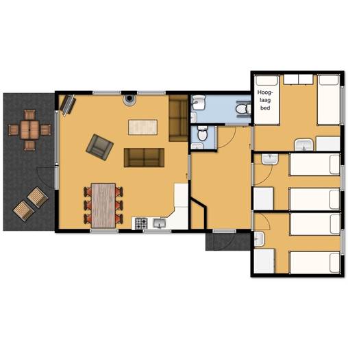 Ferienhaus Rollstuhlgerechtes  de dobbe in De Roggeberg