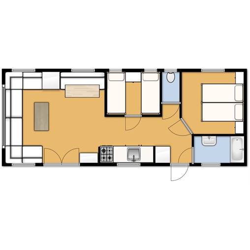 Mobil home de wielewaal ST4+ à De Roggeberg