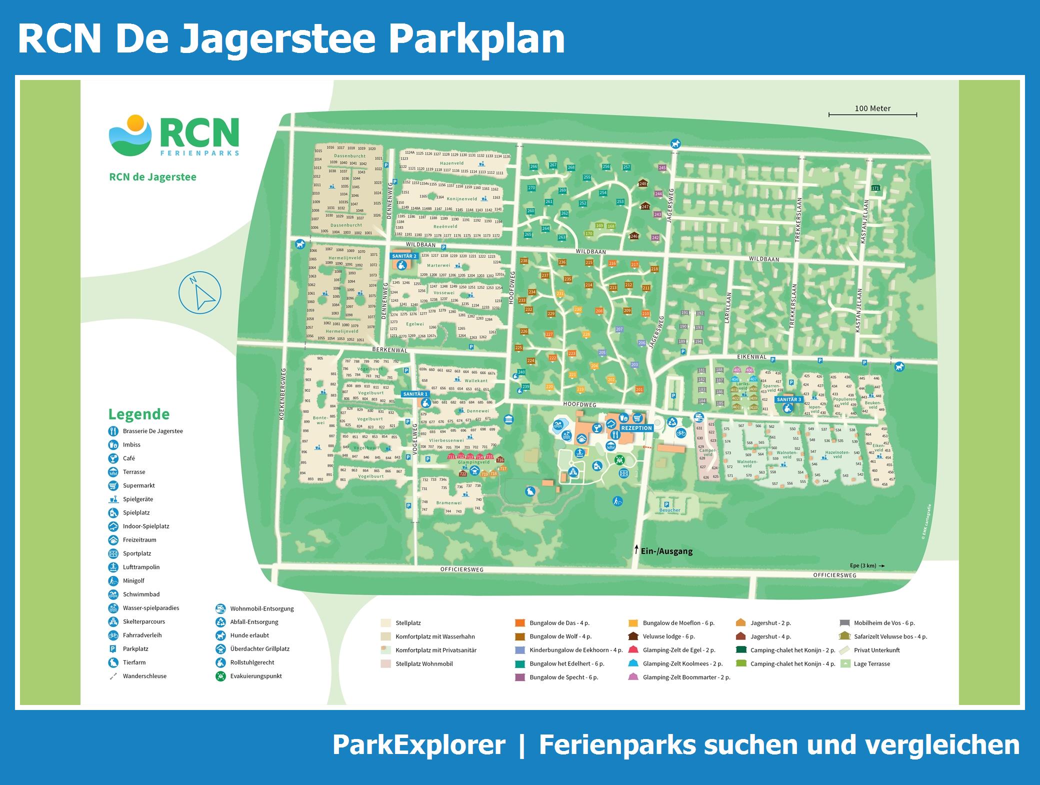 Karte und Lageplan RCN De Jagerstee