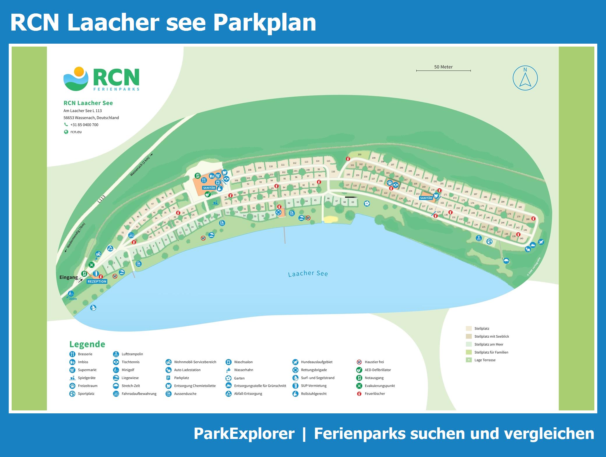 Karte und Lageplan RCN Laacher see