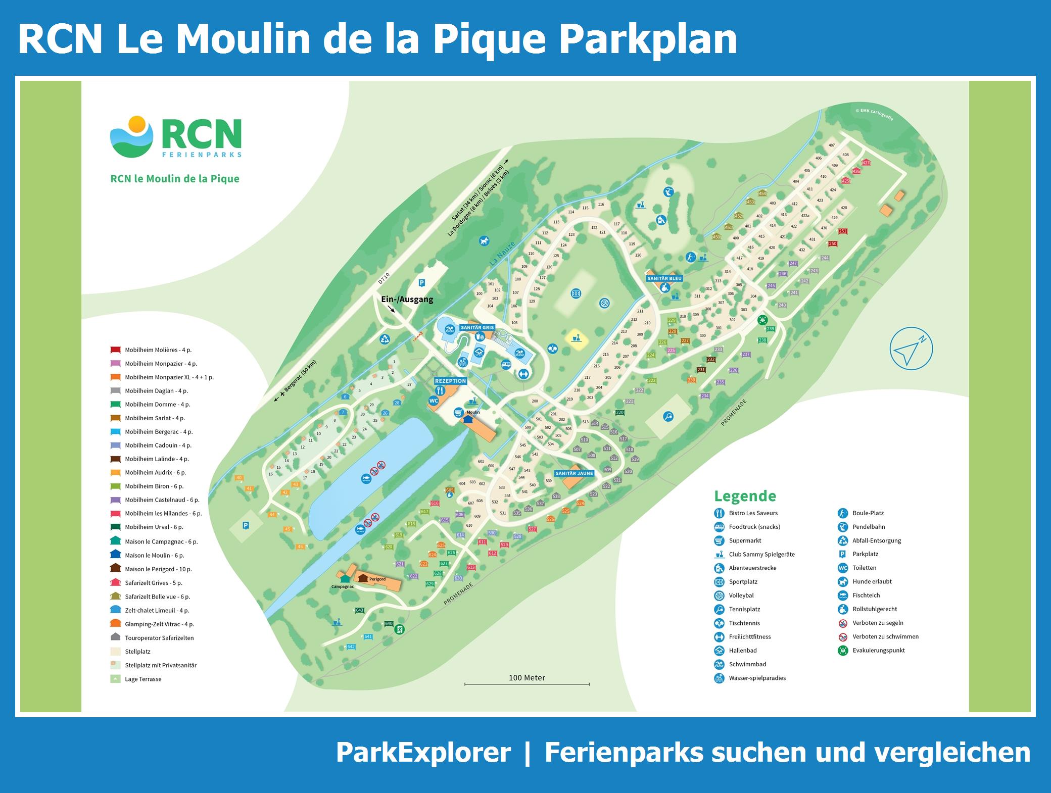 Karte und Lageplan RCN Le Moulin de la Pique