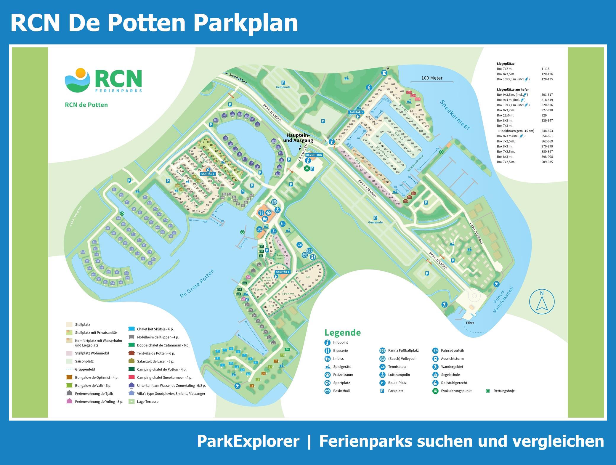 Karte und Lageplan RCN De Potten