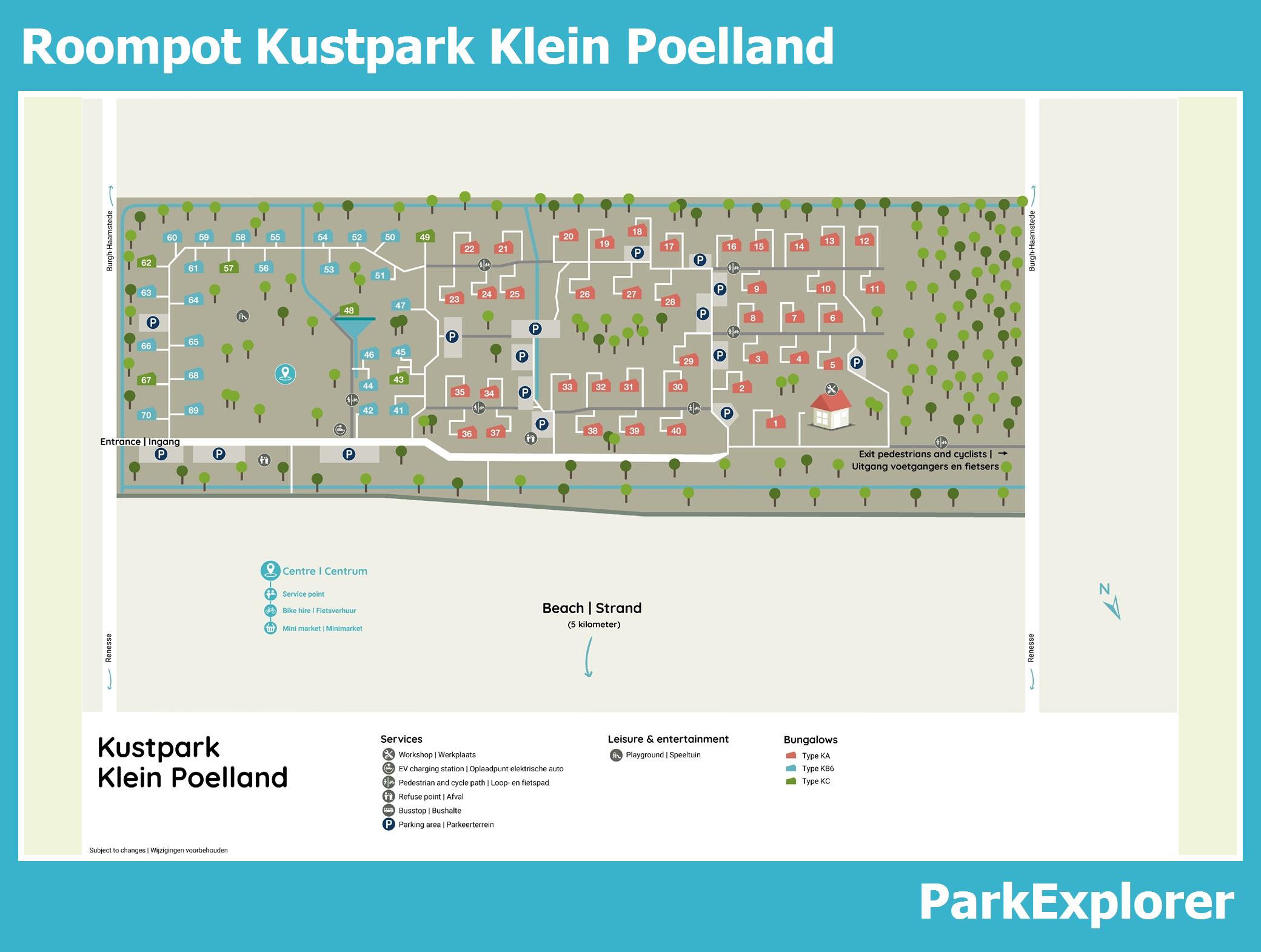 Karte und Lageplan Kustpark Klein Poelland