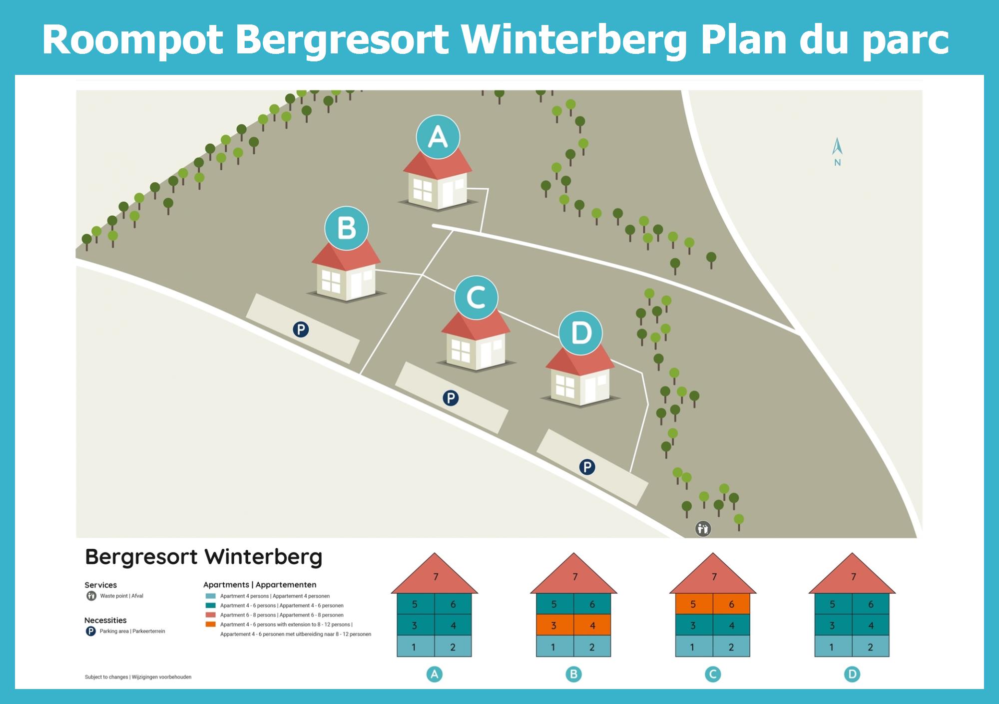 Plan Roompot Bergresort Winterberg
