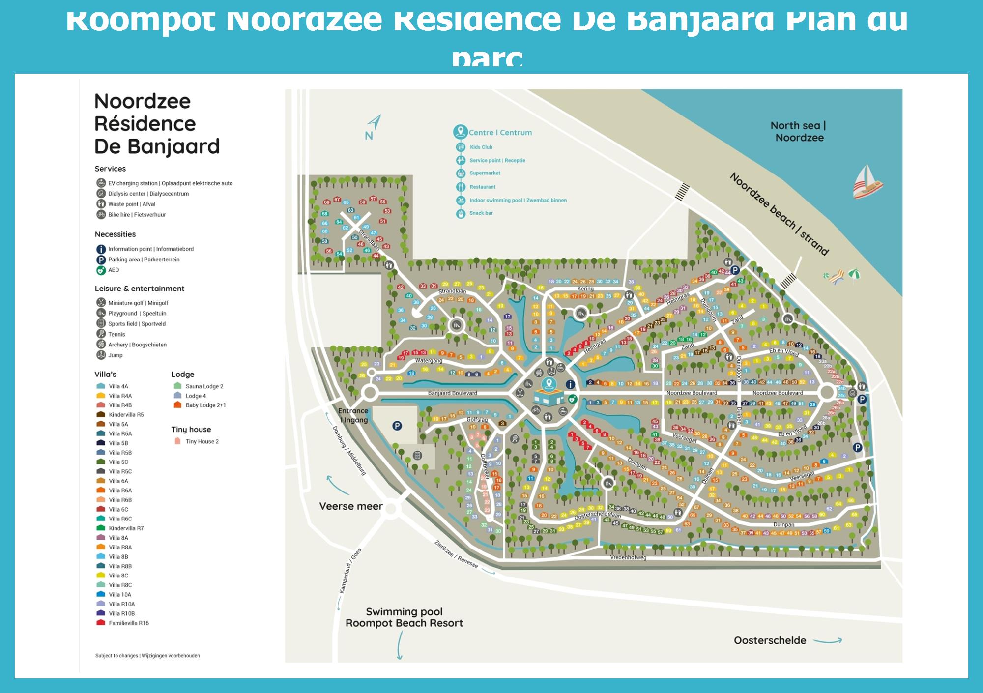 Plan Roompot Noordzee Résidence De Banjaard