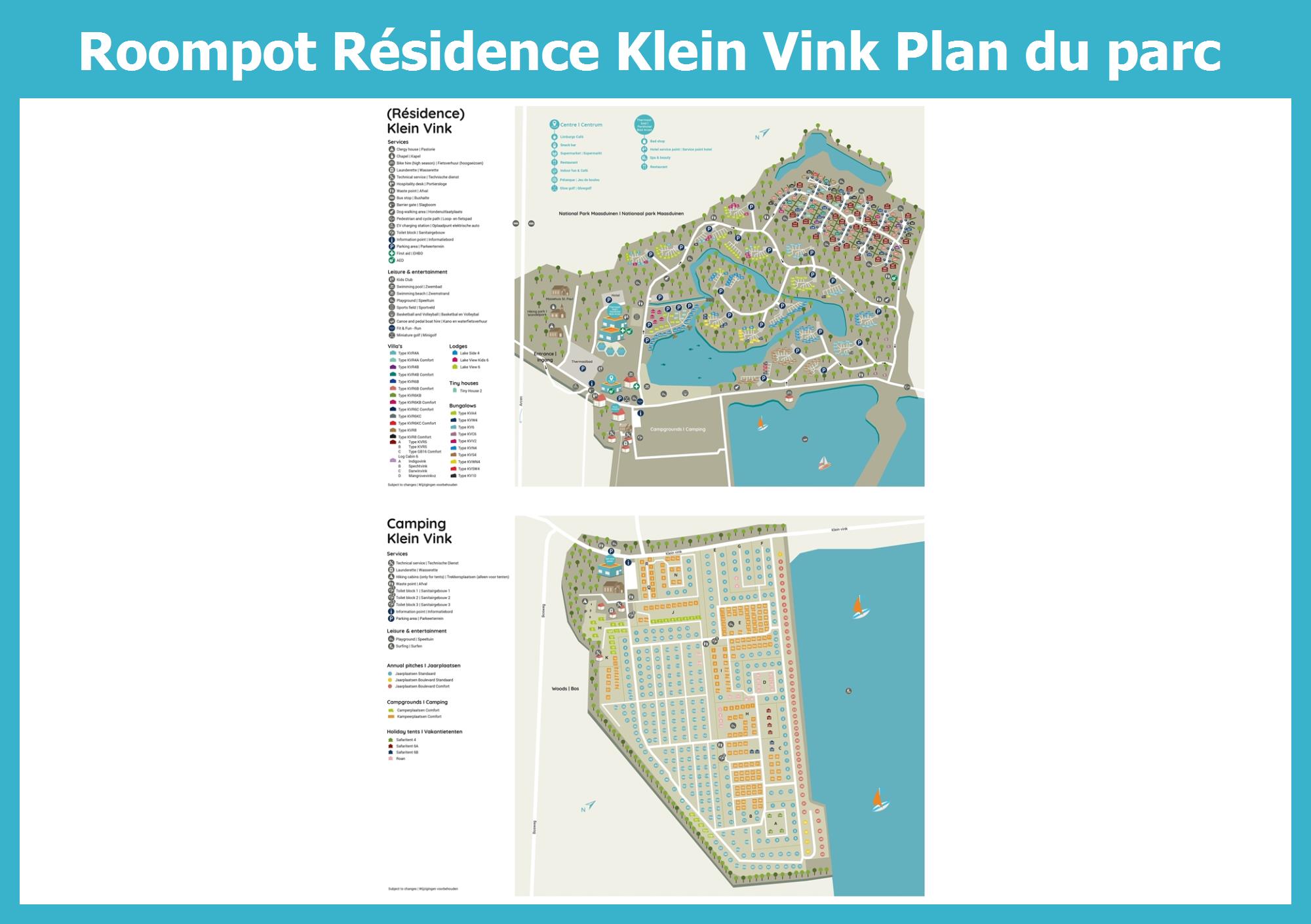 Plan Roompot Résidence Klein Vink
