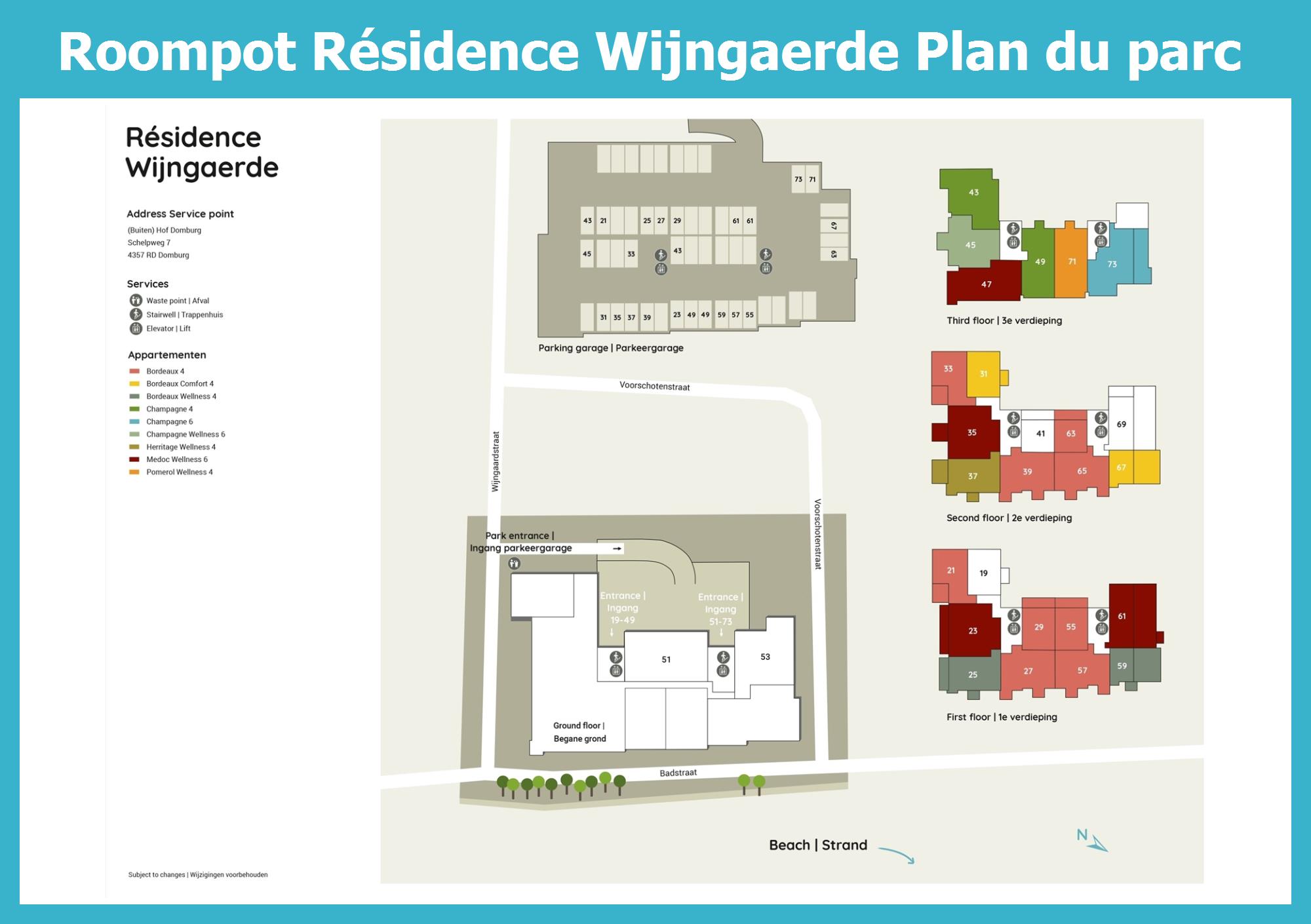 Plan Roompot Résidence Wijngaerde