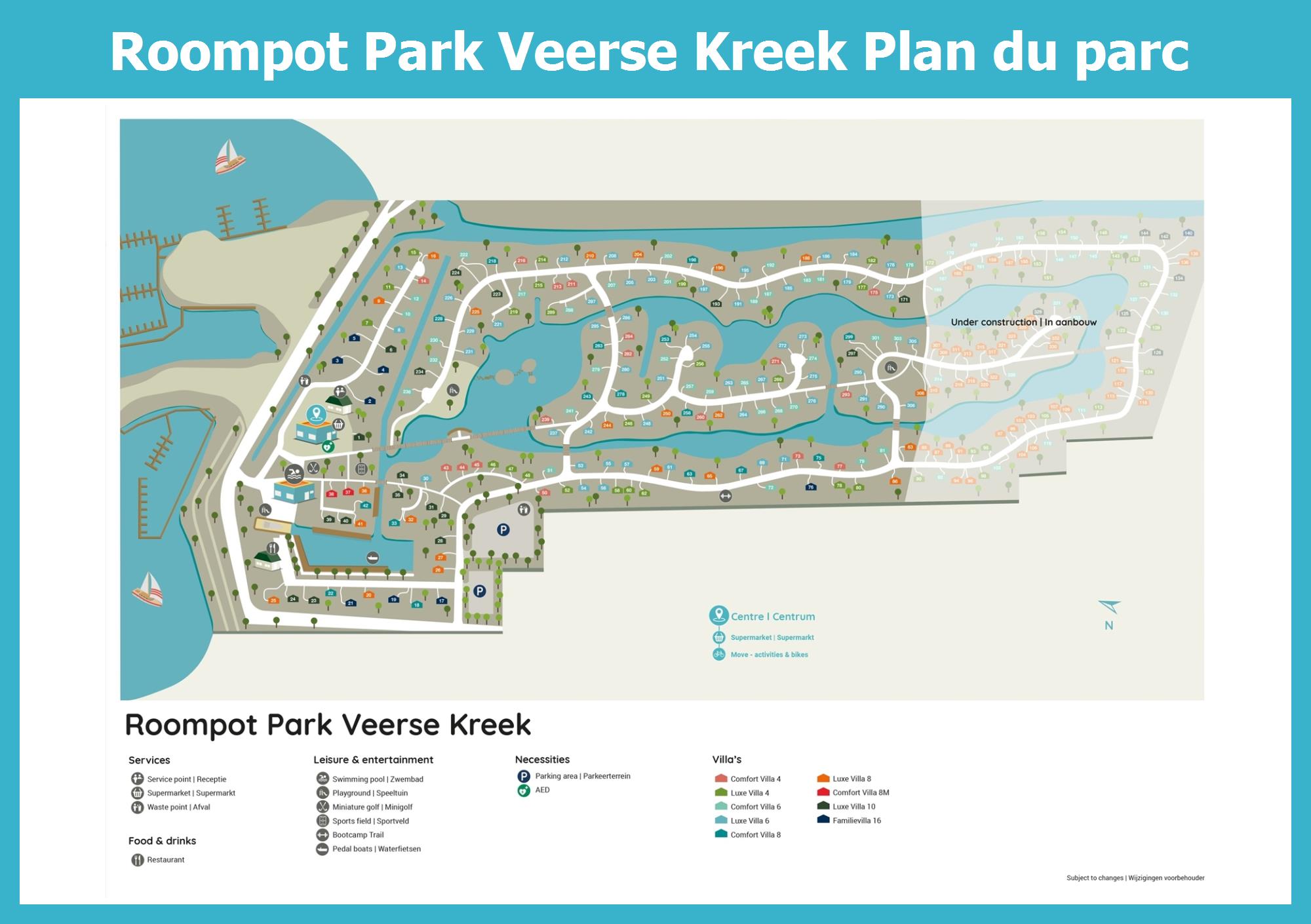 Plan Roompot Park Veerse Kreek