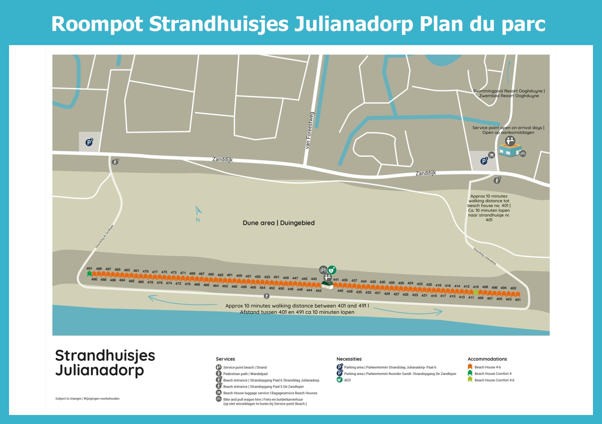 Plan Roompot Strandhuisjes Julianadorp