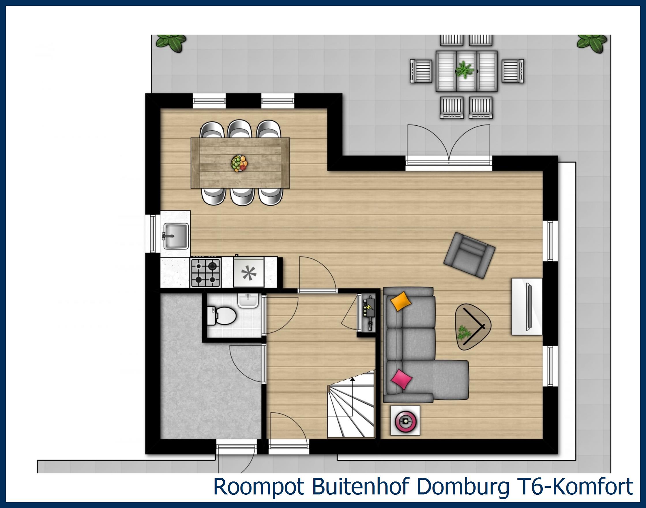 Bungalow T6-Komfort in Buitenhof Domburg