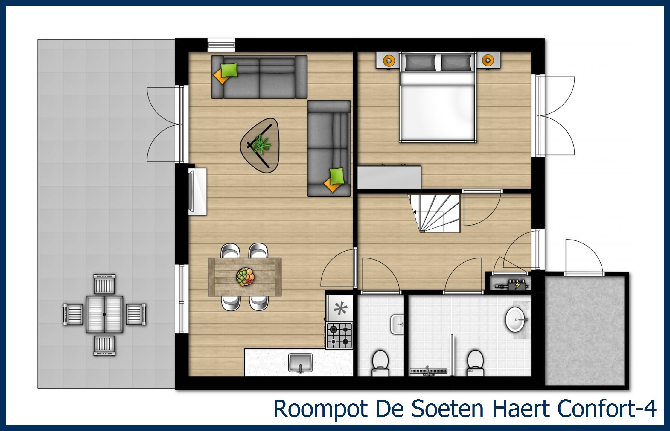 Bungalow Confort-4 à De Soeten Haert