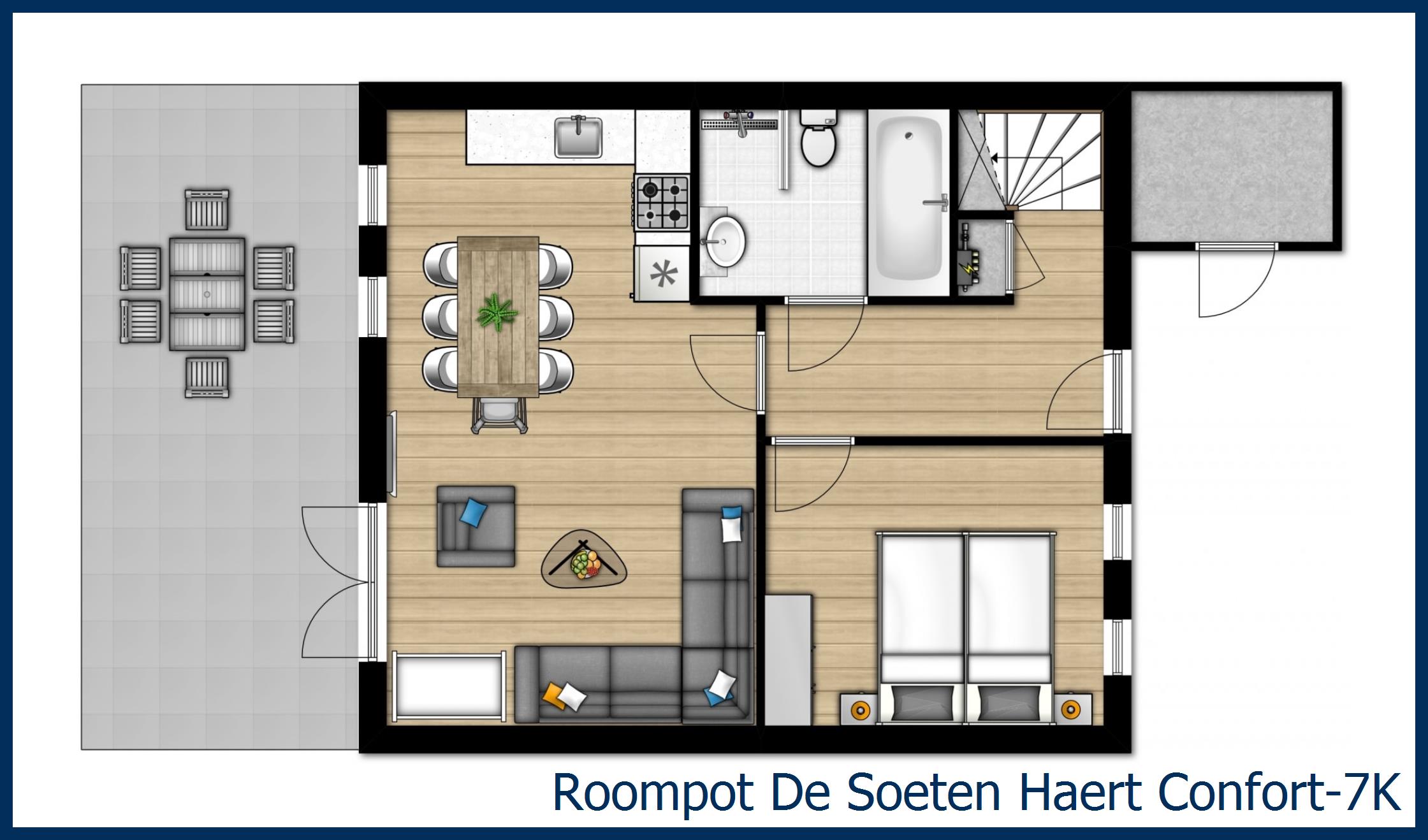 Bungalow Confort-7K à De Soeten Haert