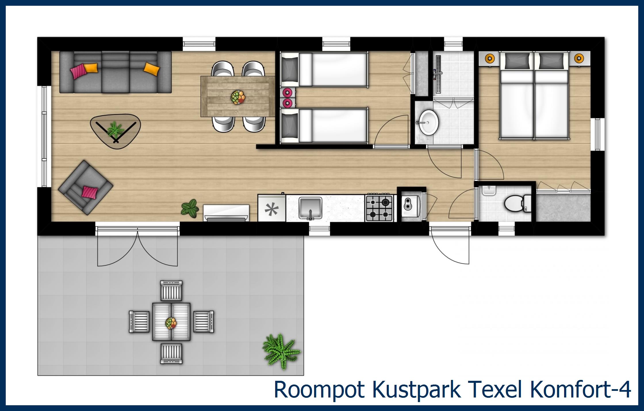 Chalet Komfort-4 in Kustpark Texel