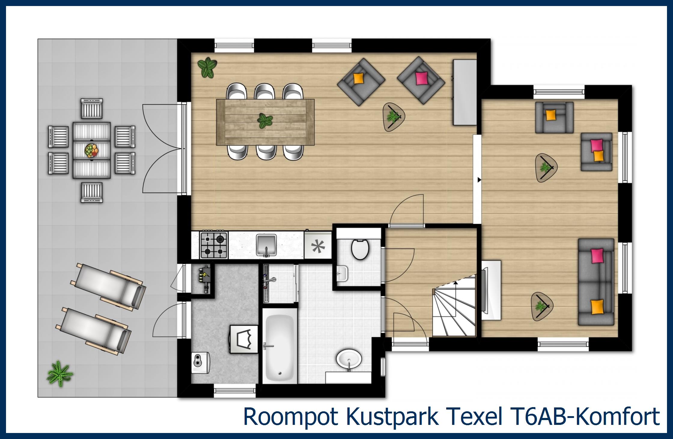 Bungalow T6AB-Komfort in Kustpark Texel