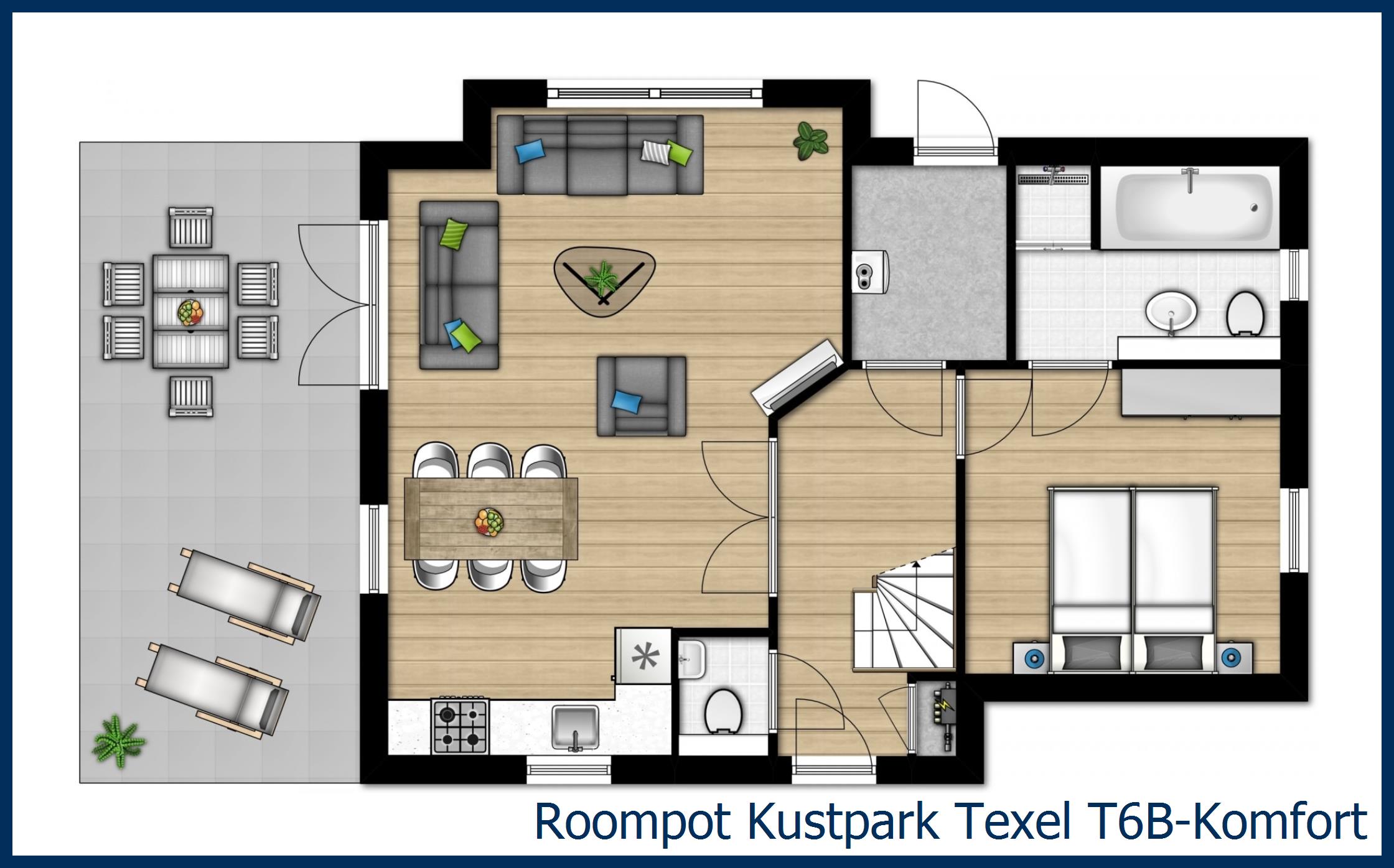 Bungalow T6B-Komfort in Kustpark Texel