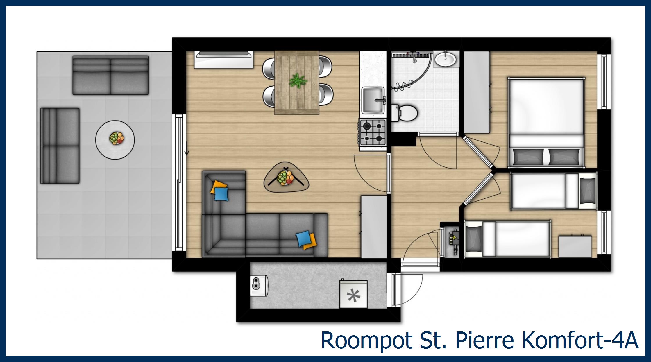 Bungalow Komfort-4A in St. Pierre