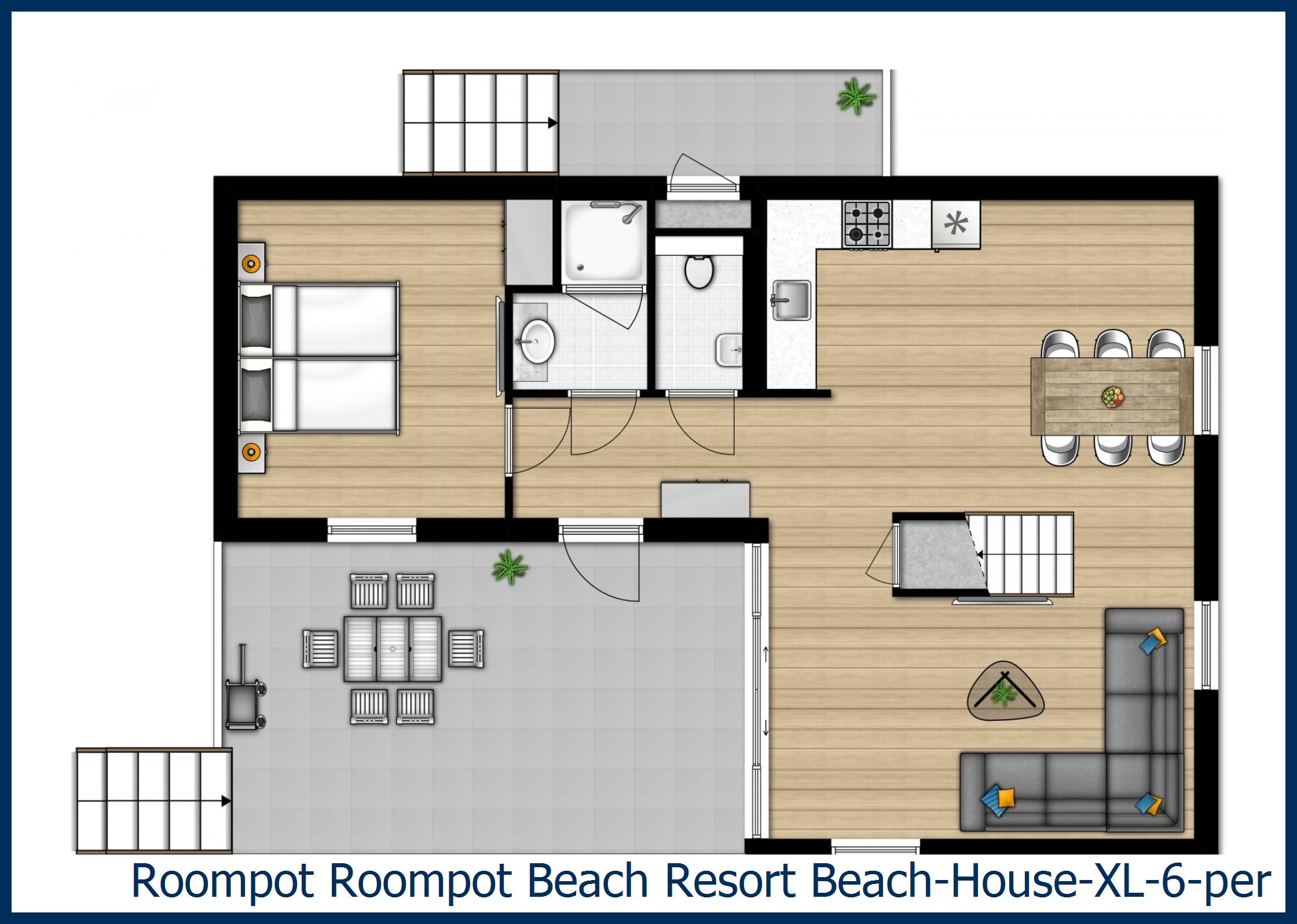 Beach House Beach-House-XL-6-pers in Beach Resort