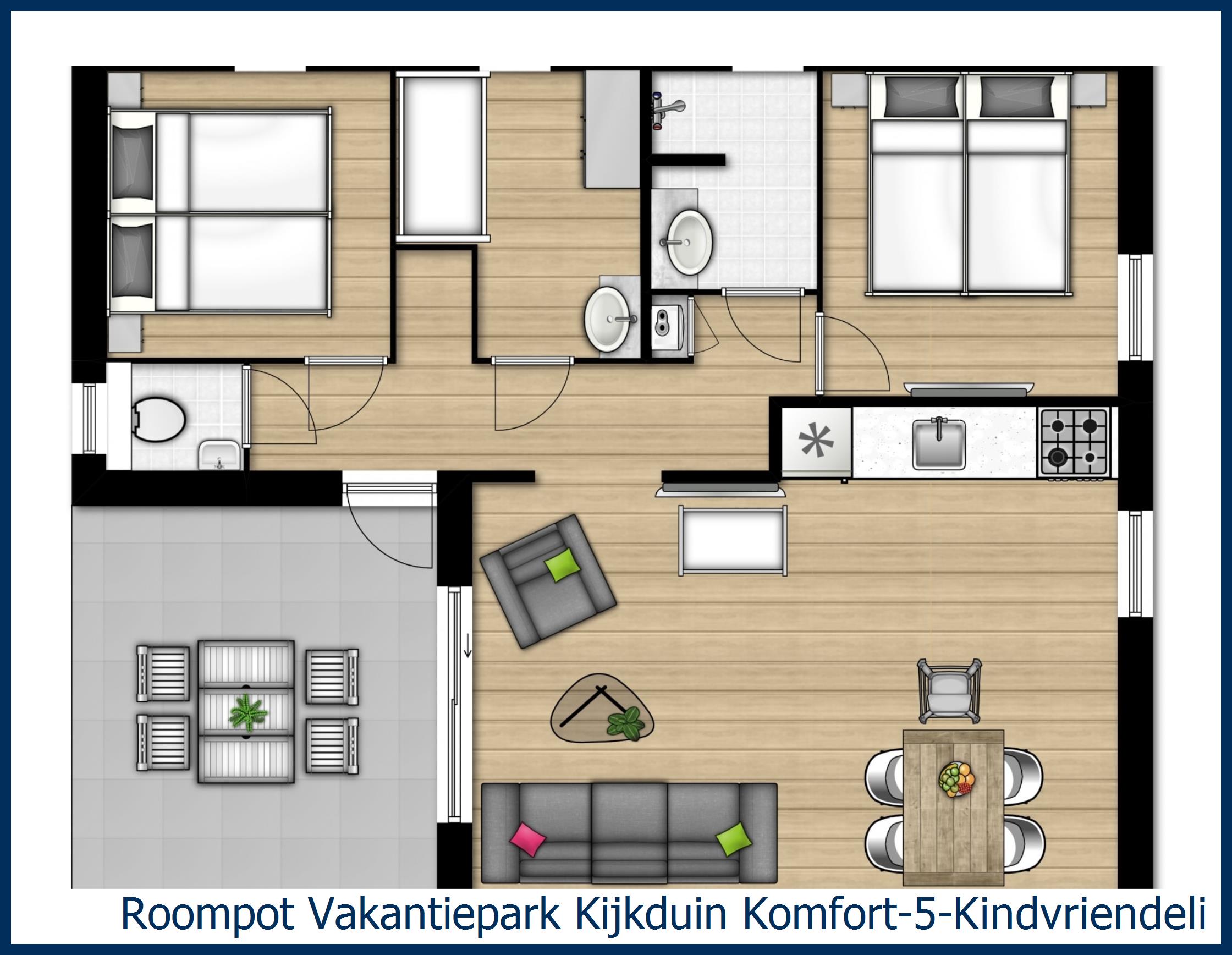 Chalet Komfort-5-Kindvriendelijk in Kijkduin