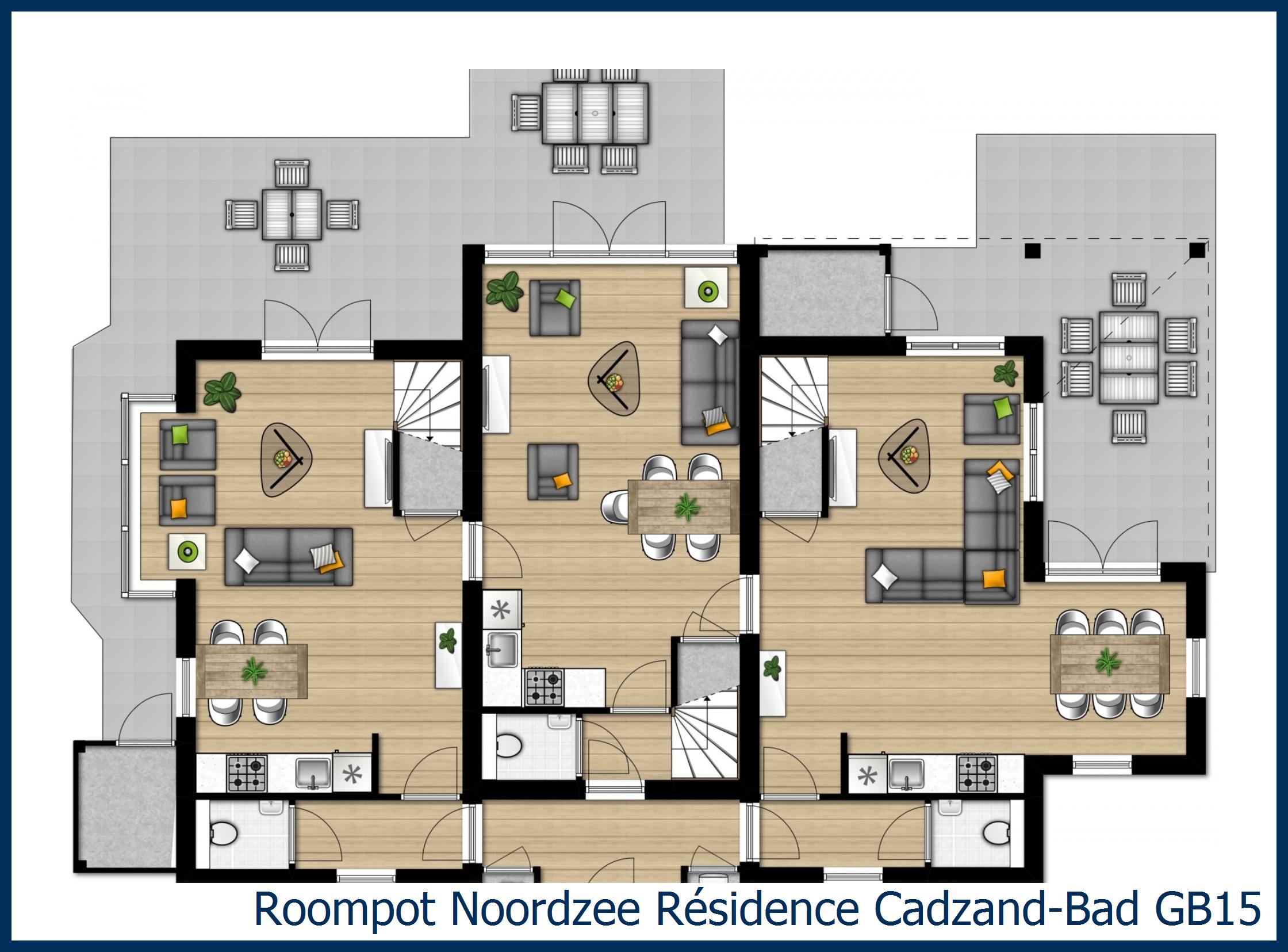 Bungalow GB15 à Noordzee Résidence Cadzand-Bad