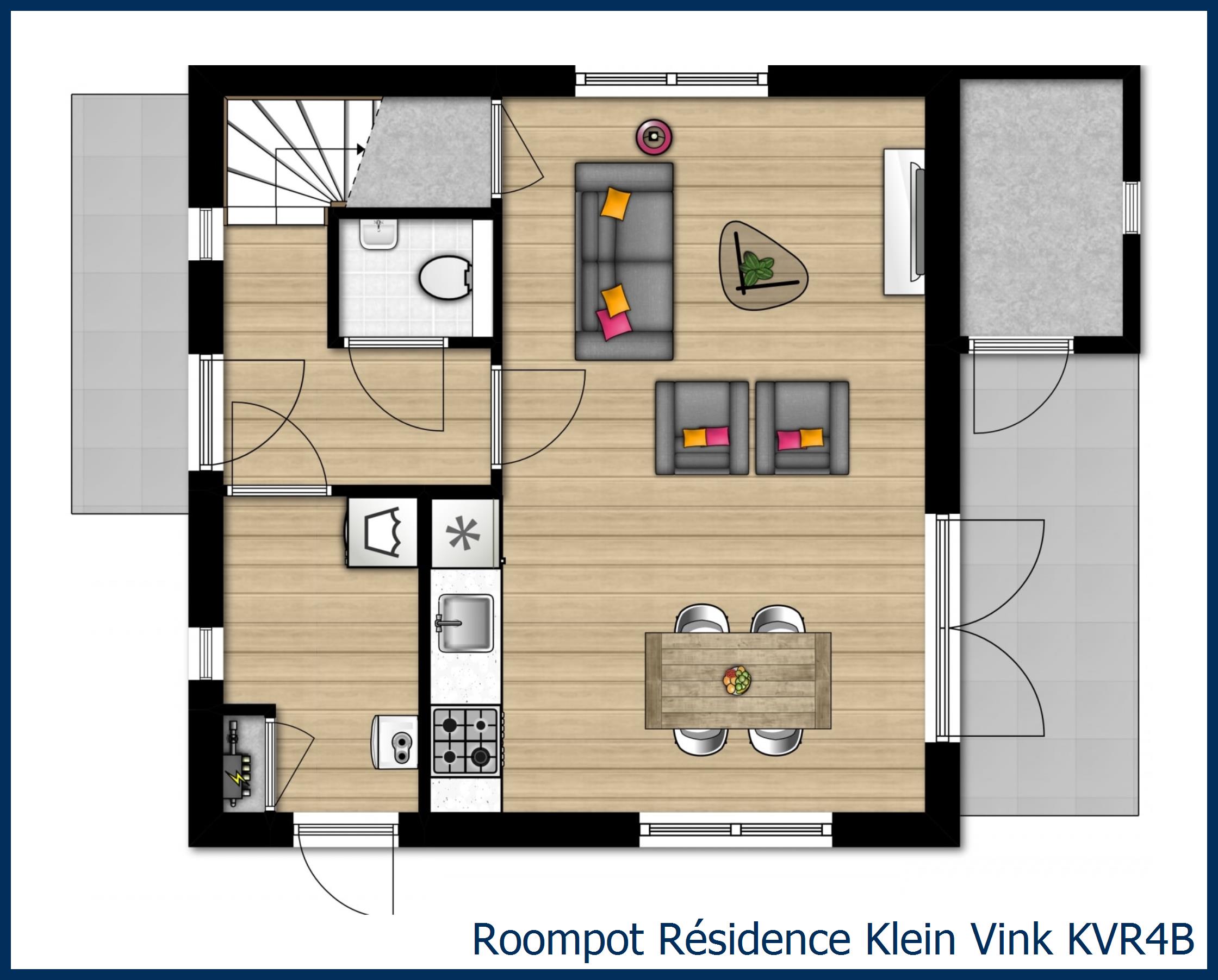 Bungalow KVR4B in Résidence Klein Vink