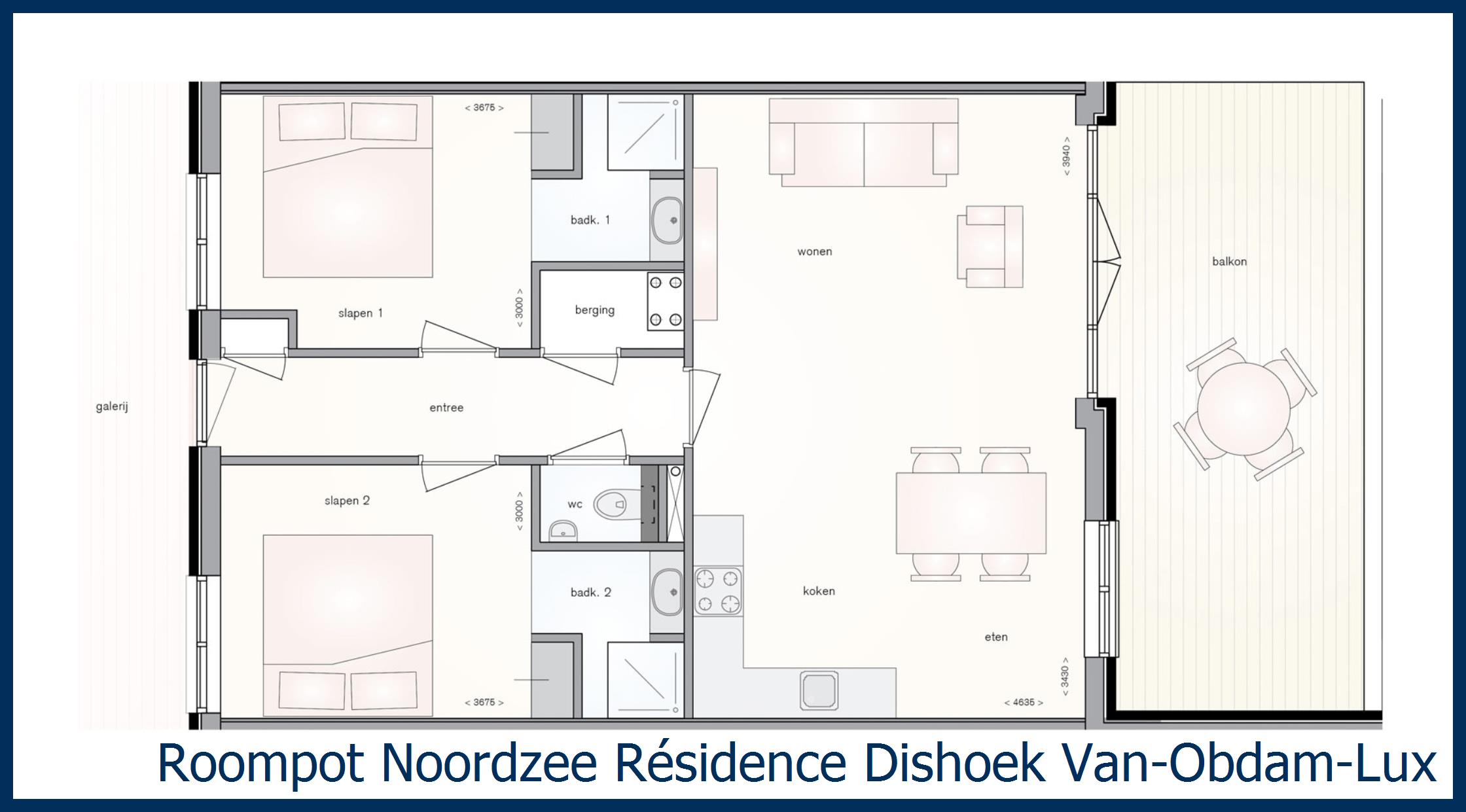 Appartement Van-Obdam-Luxe-4 in Noordzee Résidence Dishoek