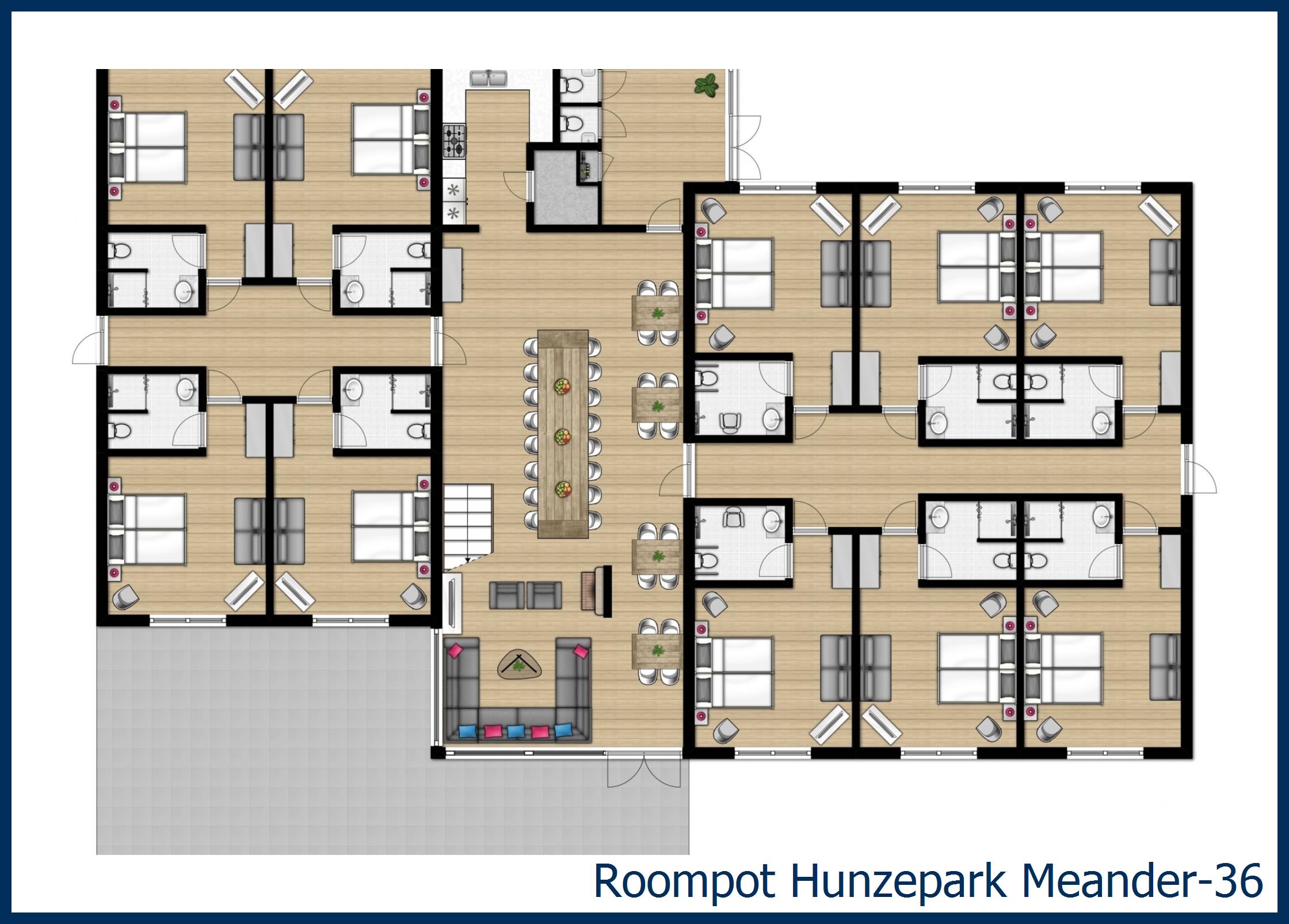 Gruppenunterkunft Meander-36 in Hunzepark