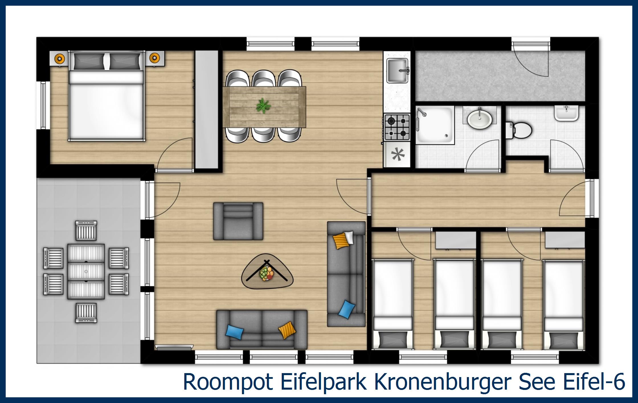 Bungalow Eifel-6 in Eifelpark Kronenburger See