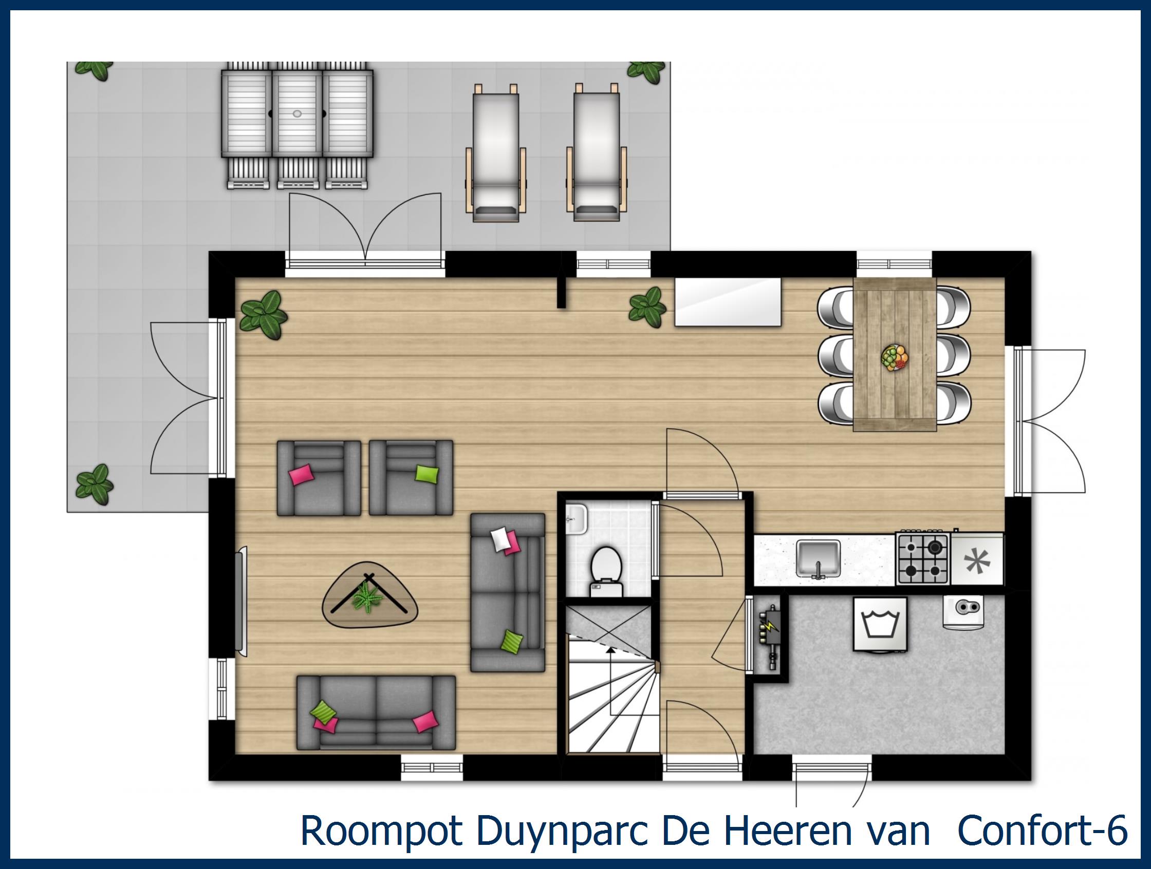 Bungalow Confort-6 à Duynparc De Heeren van 's-Gravensande