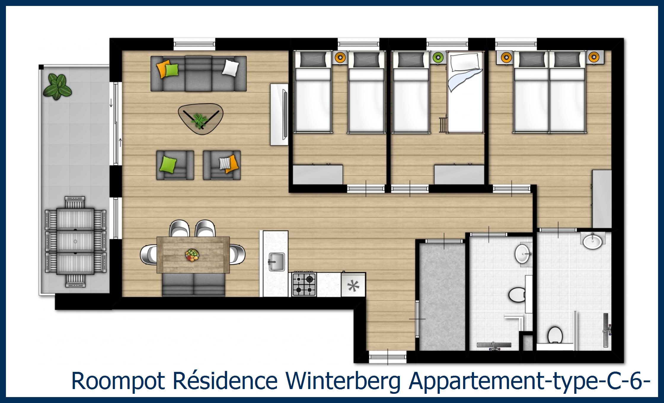 Appartement type-C-6-8-persoons in Résidence Winterberg