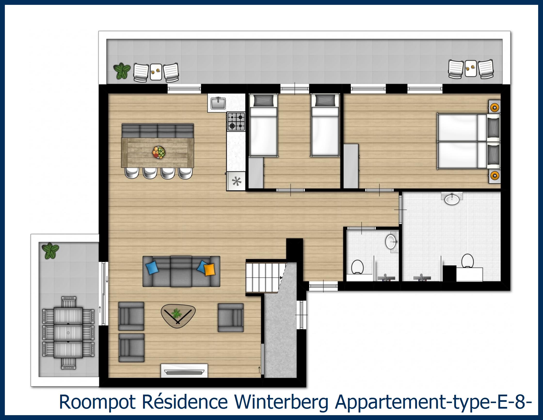 Appartement type-E-8-persoons in Résidence Winterberg