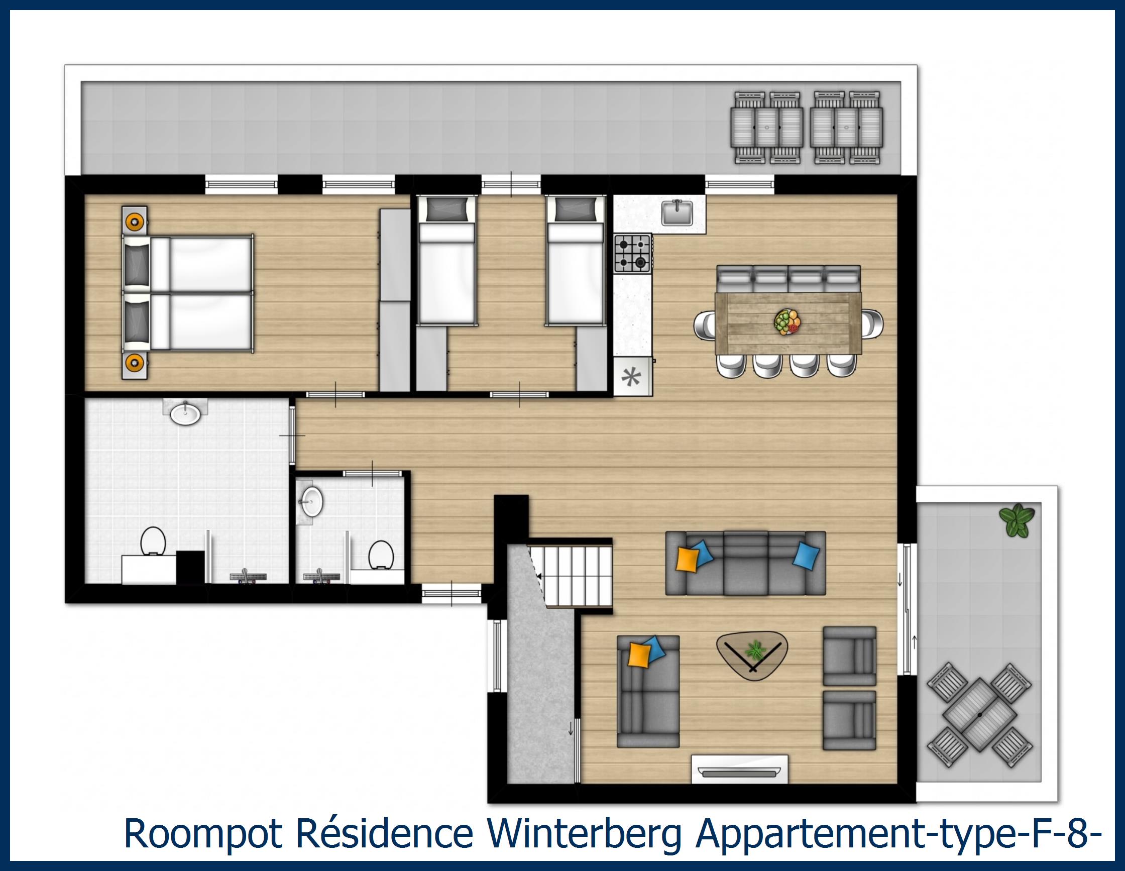 Appartement type-F-8-10-persoons in Résidence Winterberg