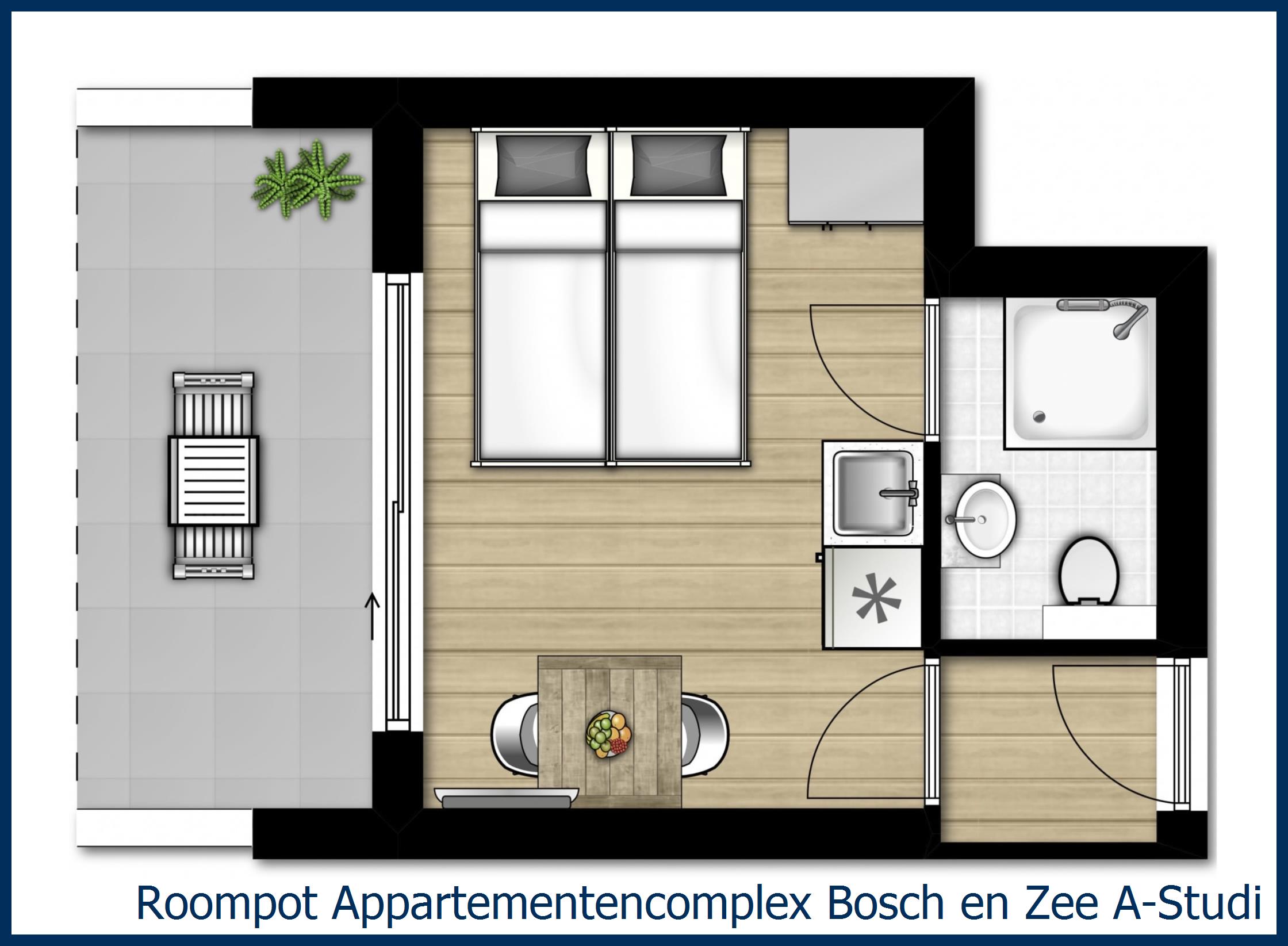 Appartement A-Studio-2-Komfort in Bosch en Zee