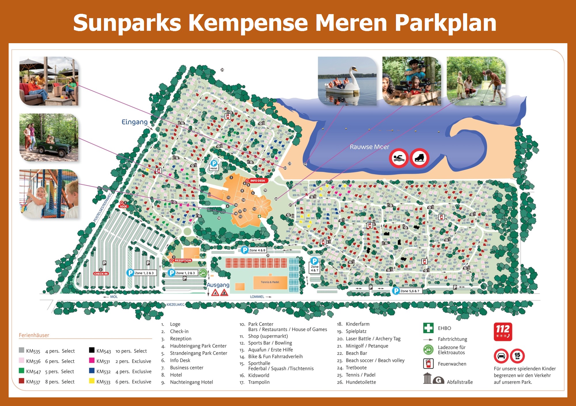Karte und Lageplan Sunparks Kempense Meren