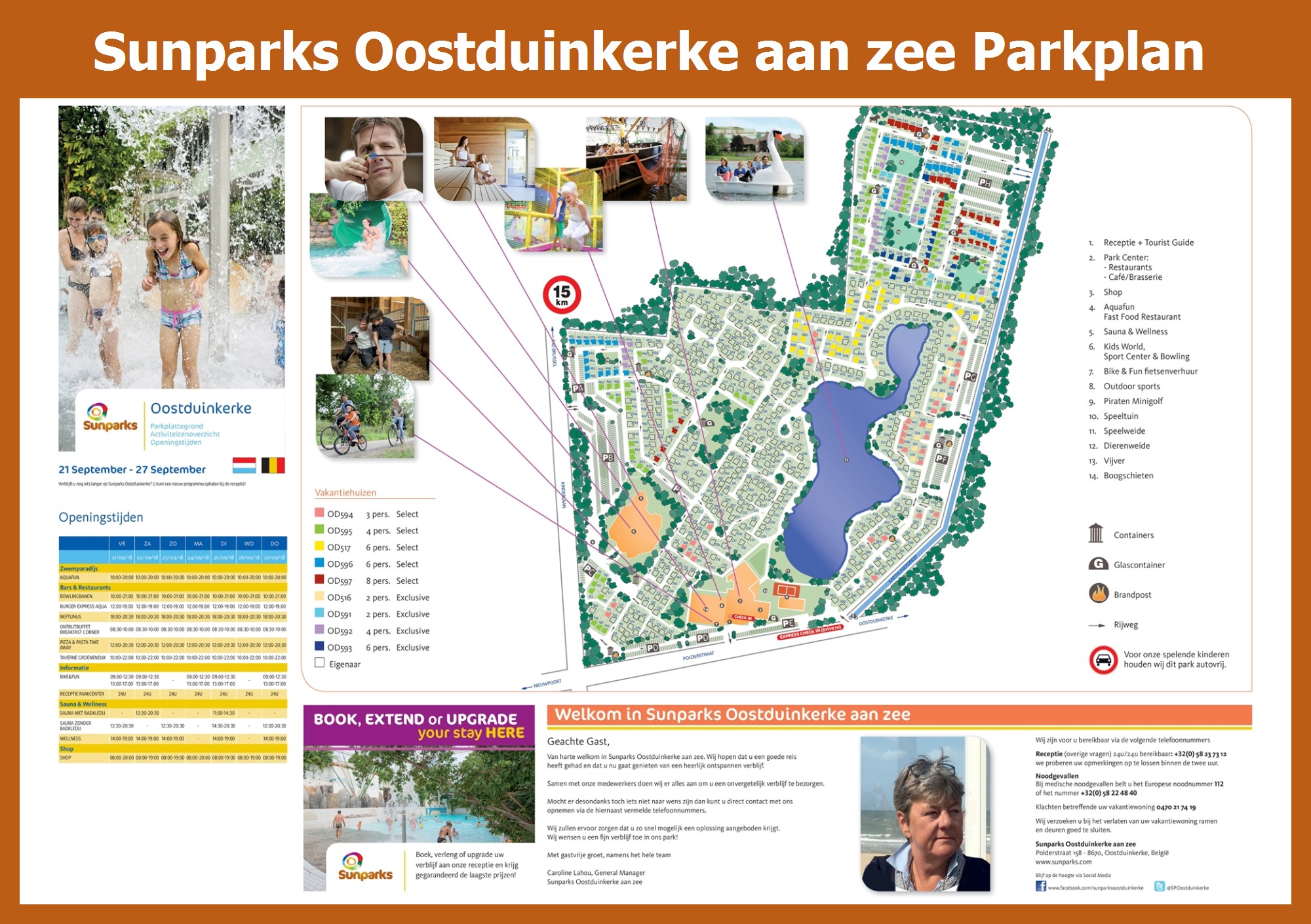 Karte und Lageplan Sunparks Oostduinkerke aan zee